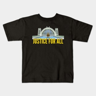 Hall of Justice Superpowers Kids T-Shirt